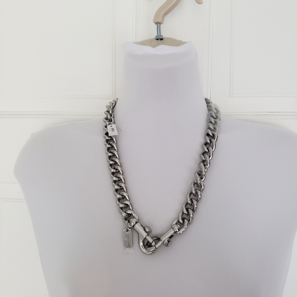 Coach Chunky Silvertone Shoulder Replacement Chain strap Purse decor Accent 23" - Picture 11 of 11